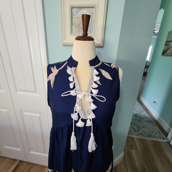 NWT CupShe Navy Casual Dress/Swimsuit Coverup Medium - Picture 2 of 10